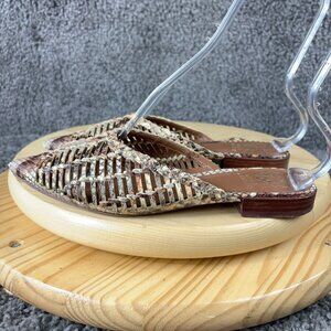 Vince Camuto Shoes Morley Woven Sandals Womens Size 8.5 Leather Pointed Toe Mule